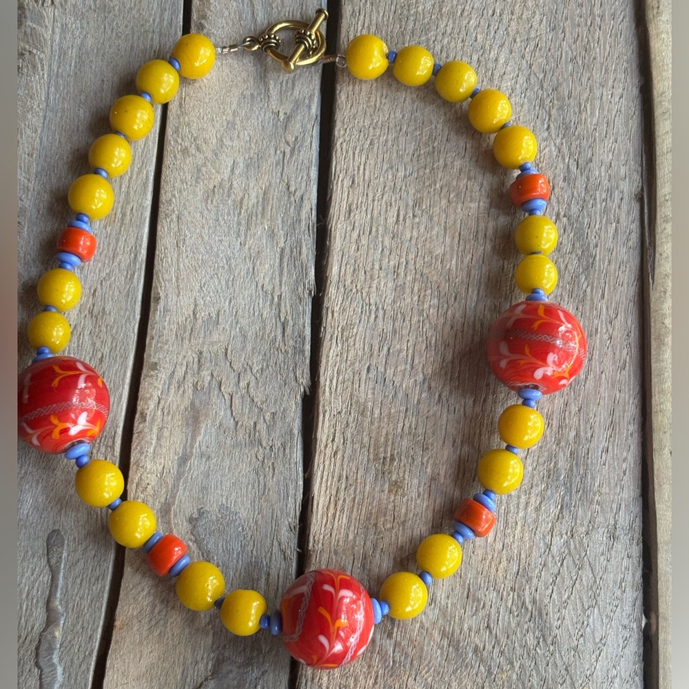 Art Glass Beaded Necklace